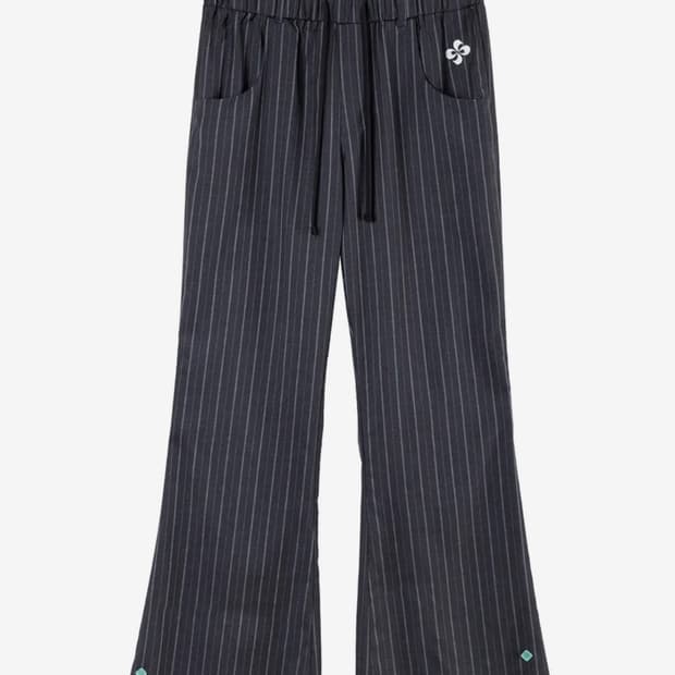 헤레틱 BUTTON STRIPE BENDING PANTS / charco