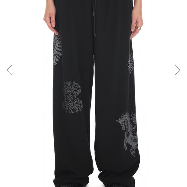 투머치택스 TAROT WAFFLE PANTS 블랙