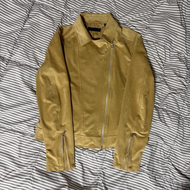 유니클로 스웨이드 라이더 자켓 L