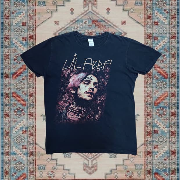 Lil Peep 그래픽 빈티지 티셔츠 (L)