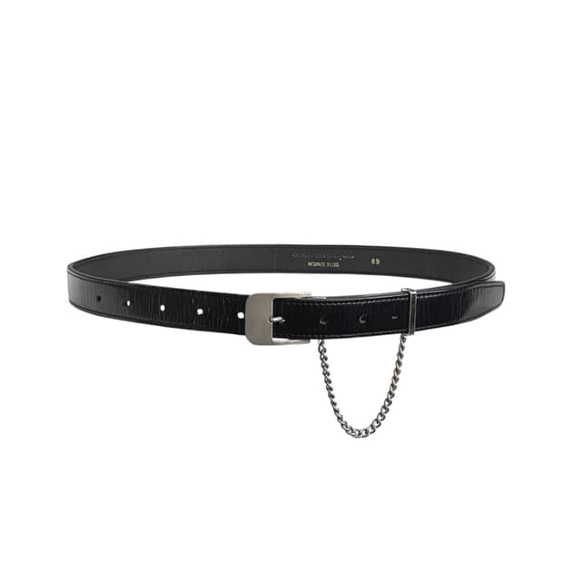 chain leather belt