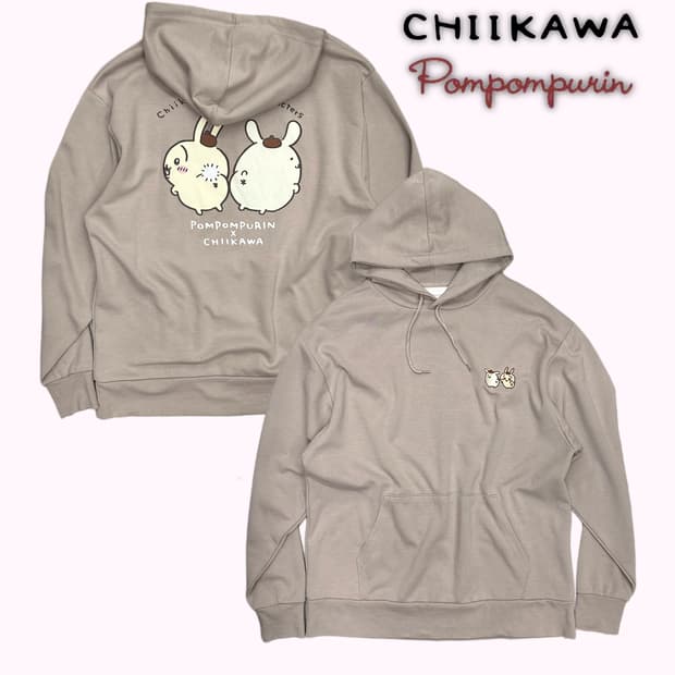 CHIIKAWA x POMPOMPURIN printing md hood