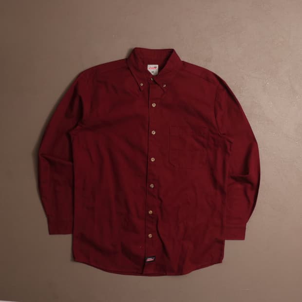 디키즈 워크셔츠 버건디 A1588