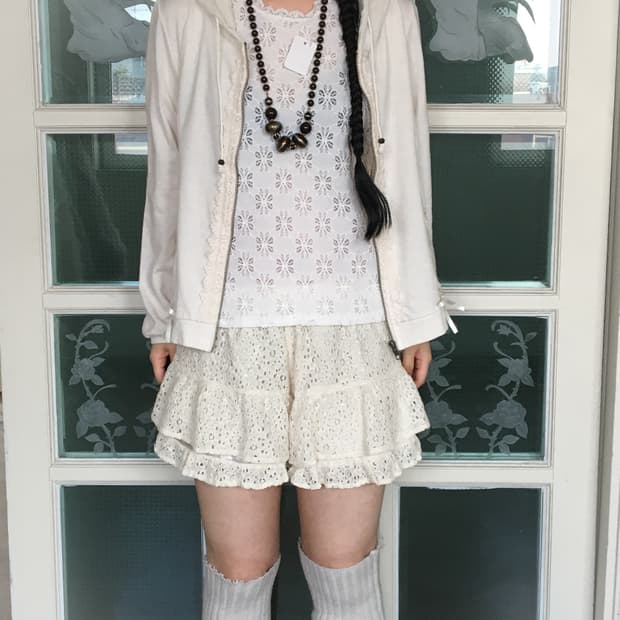 Flower pattern point sleeveless