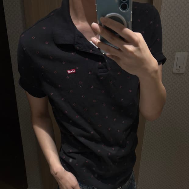 [M/95] 리바이스(Levi's) 레드탭 미니 도트 패턴 PK 카라티⁠