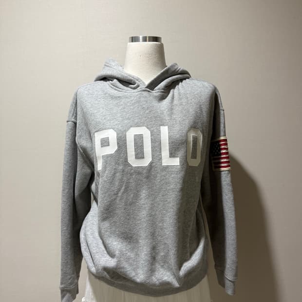 폴로 랄프로렌 그레이 후드집업 성조기 포인트