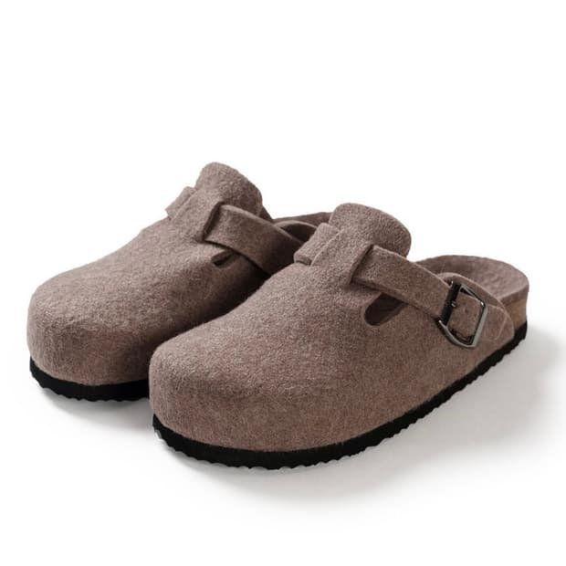 [스토] 울 몽 슬리퍼 라이트브라운 37 size(230-245) 240