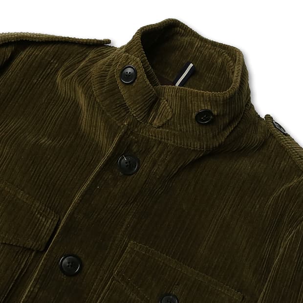 라르디니 [Lardini] 코듀로이 쑥 컬러 이태리 필드 자켓