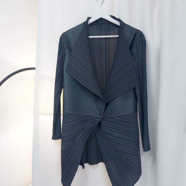 [pleatsme] leaf pleats cardigan