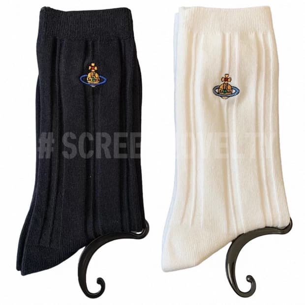 비비안 웨스트우드 원포인트 ORB 리브 크루 양말