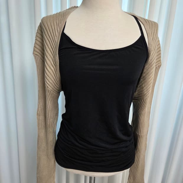 니트 볼레로 가디건