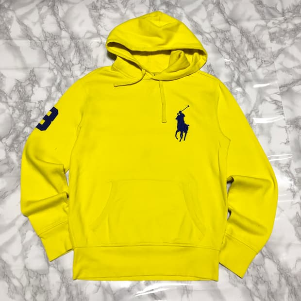 폴로 랄프로렌 빅포니 후드티 옐로우