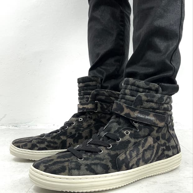 Pierre Hardy Leopard Velcro High-Top Sne