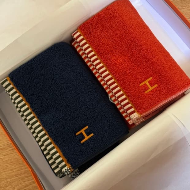 에르메스 H로고 타올