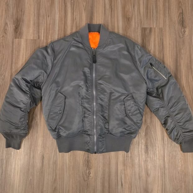 90s 미공군 납품용 알파인더스트리 MA-1 플라이트자켓 그레이