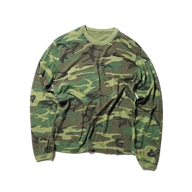 90s 빈티지 우드랜드 카모 롱슬리브 티셔츠