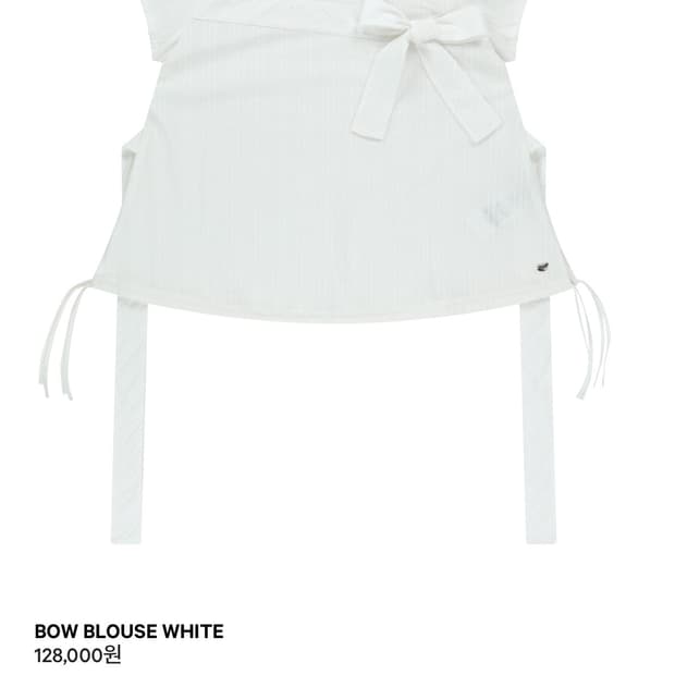 코이세이오 보우 블라우스BOW BLOUSE WHITE 블라우스 반팔 리본