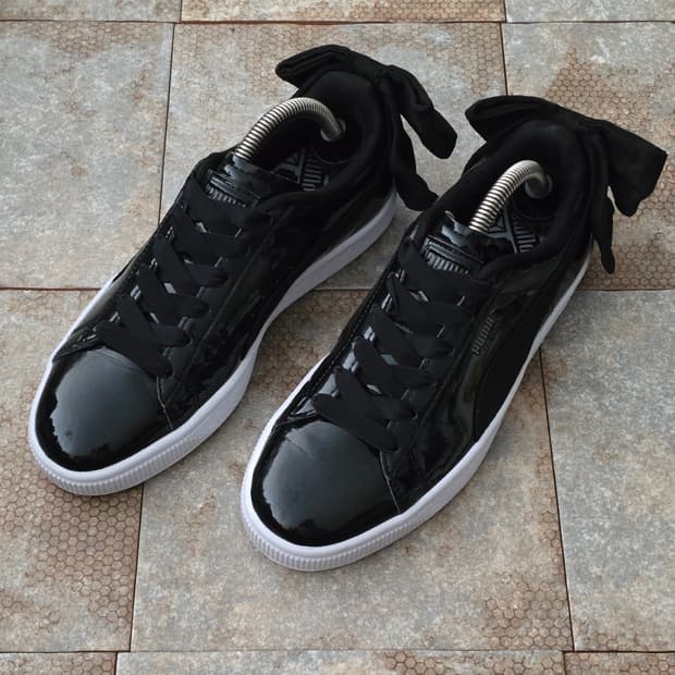 (230)푸마 바스켓 보우 블랙 페이턴트