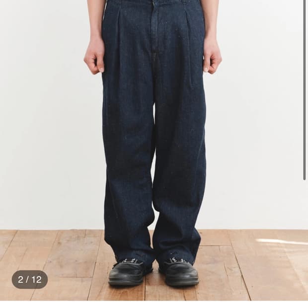 아마이유우츠 데님팬츠 Nep Denim Wide Pants_Indigo