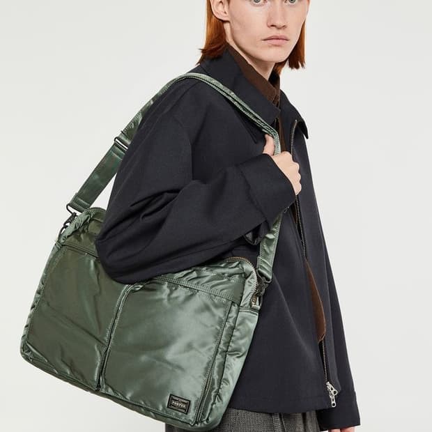 요시다 포터 탱커 2way 브리프케이스 세이지 그린 622-79311