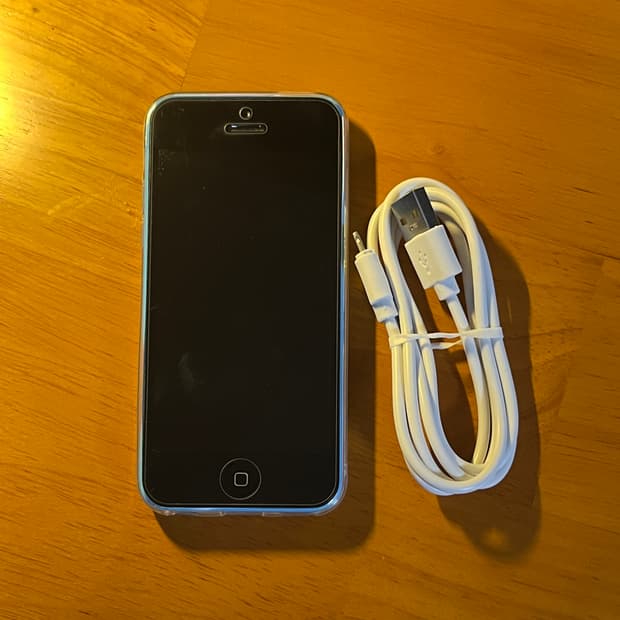 아이폰5c 블루 32g +강화필름,젤리케이스