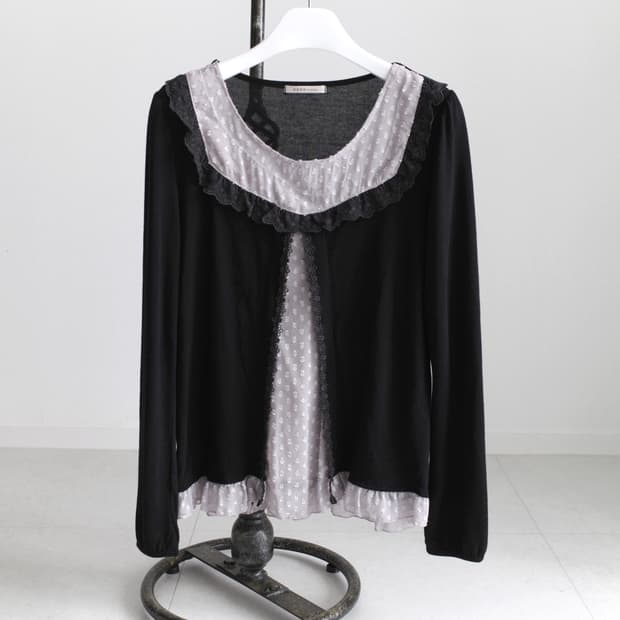 axes femme) dot layerd long sleeve 