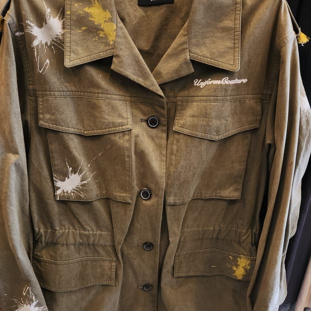 시스템 카키 야상 자켓