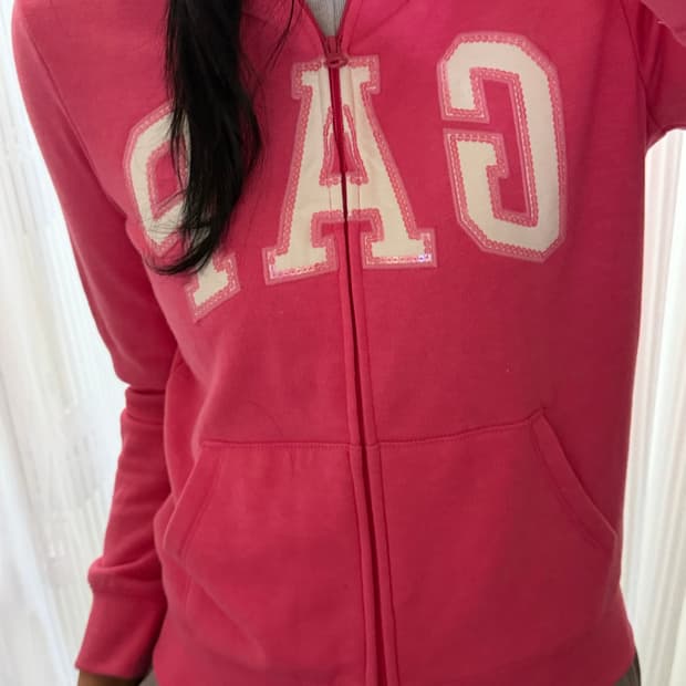 갭 핑크 후드집업 키즈 2xl