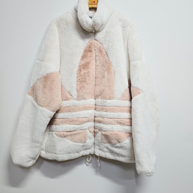 아디다스 트레포일 퍼 자켓 화이트