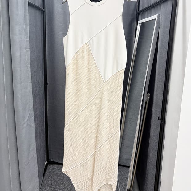 프로엔자 슐러 비대칭 패널 드레스