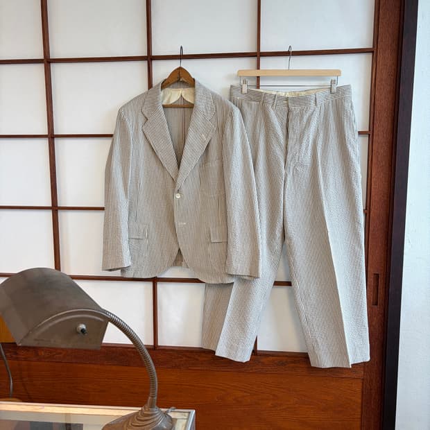At last & co 타임원 클로딩 시어서커 셋업 수트 40 
