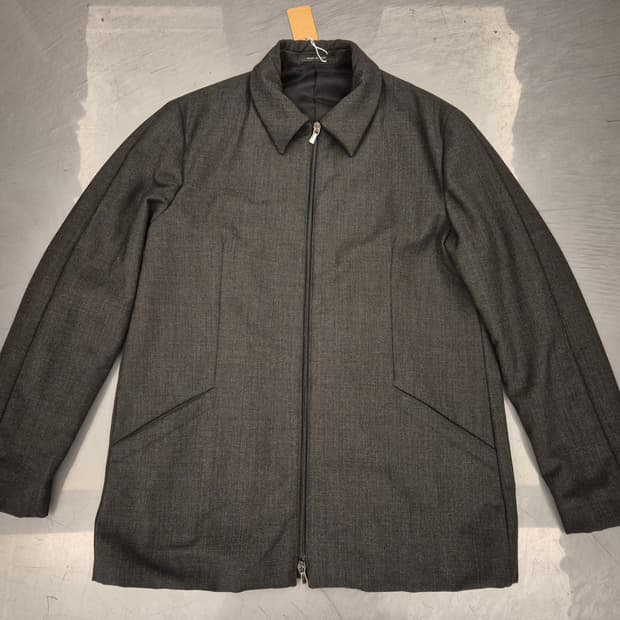 엠포리오 아르마니 울 짚업 자켓