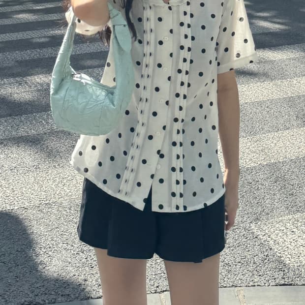 자가드 미니 크로와상 백