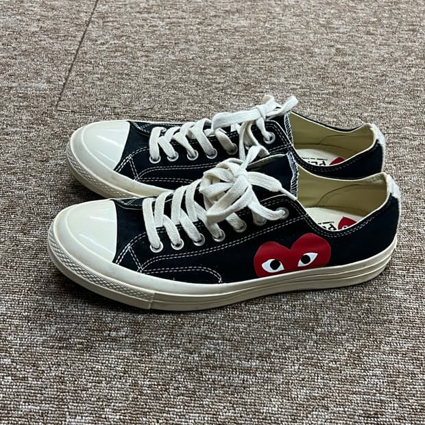 컨버스 x 꼼데가르송 척테일러 로우 블랙 285