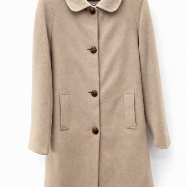 버버리 카멜헤어 앙코라 코트 베이지 UK8