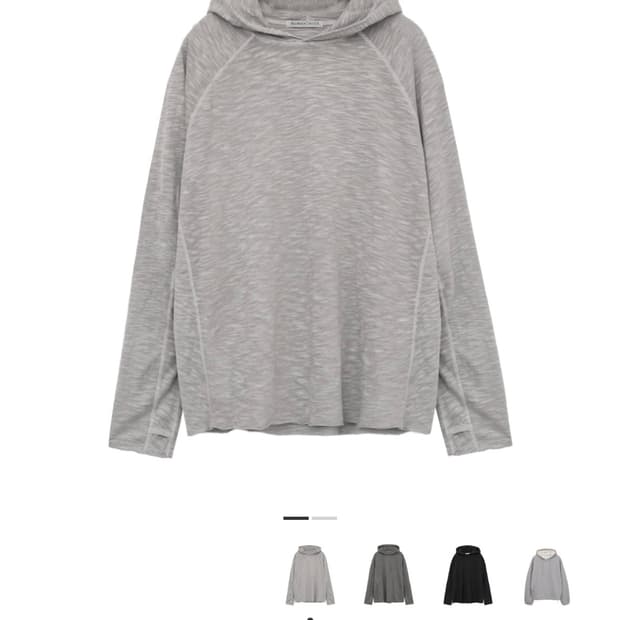 (3) 폴리테루 휴먼인덱스 휴먼 슬럽 후디 그레이