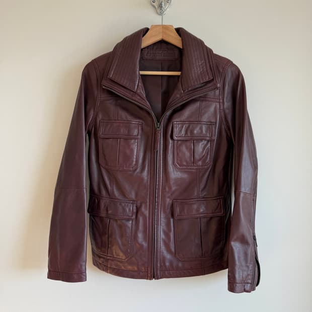 Pre owned 램스킨 레더 자켓