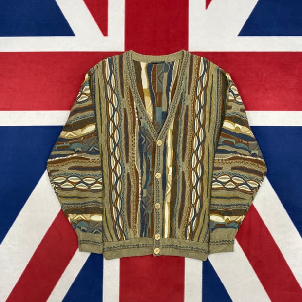 빈티지 케이블 가디건 실측 L 