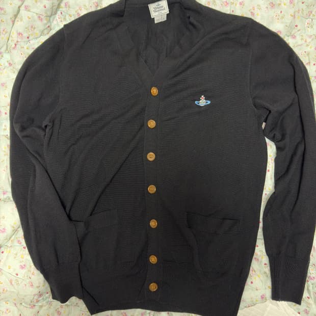 비비안 웨스트우드 울 가디건 블랙 L(105)