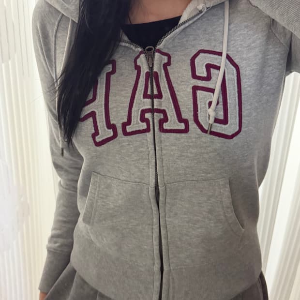 갭 그레이 후드집업 xs