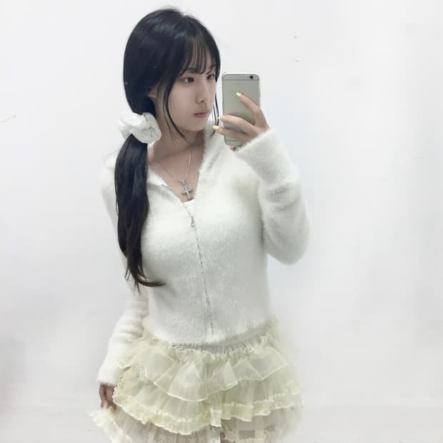 달천깔 히메갸루 퍼 후드집업