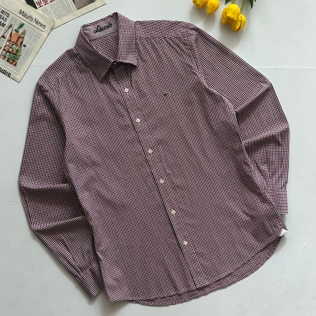 Lacoste 라코스테 깅엄 체크 셔츠