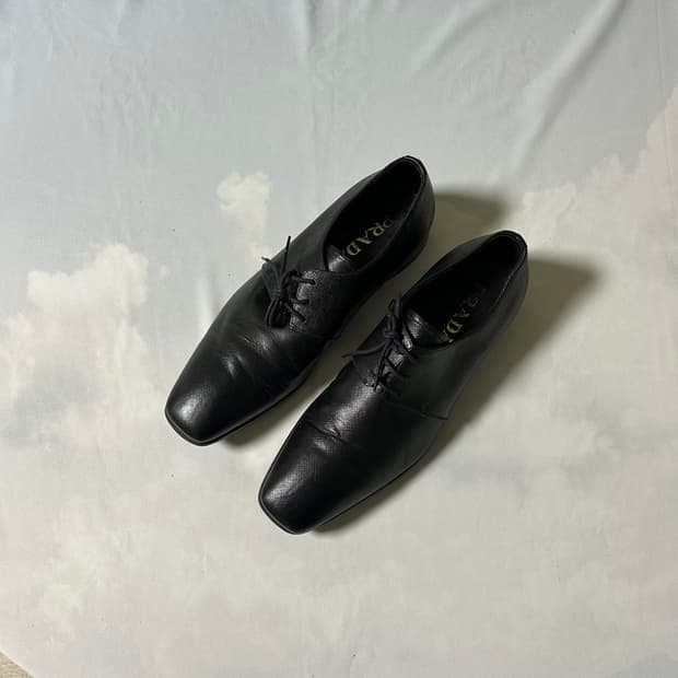 Prada classic semi square toe derby