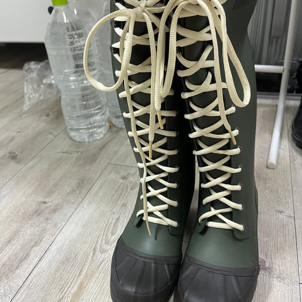 락피쉬 레이스업 롱부츠