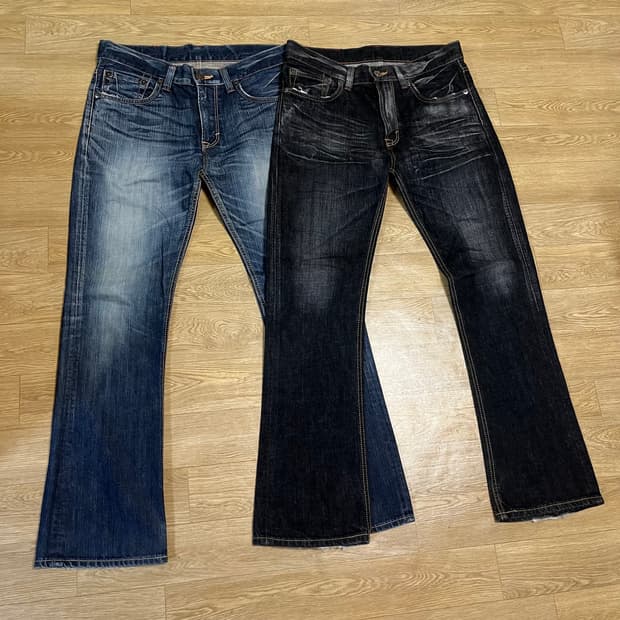 32) 에드윈 512 플레어핏 부츠컷 재팬 데님 (진청/흑청) 2벌