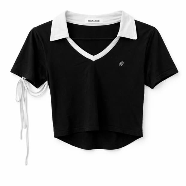 마우솔레움 스트링 카라 반팔티 M