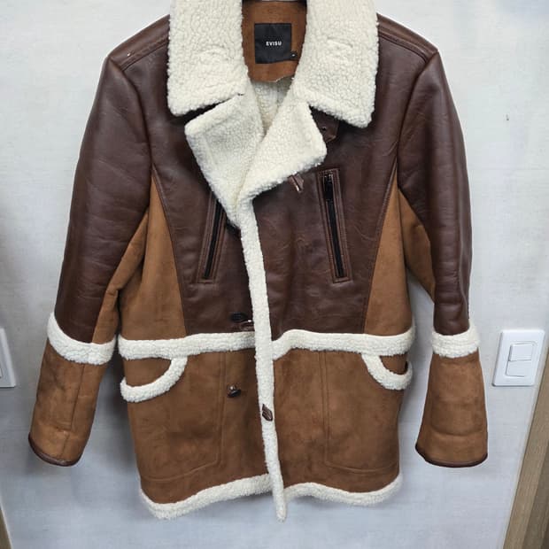 에비수 레더 무스탕 코트 자켓 95