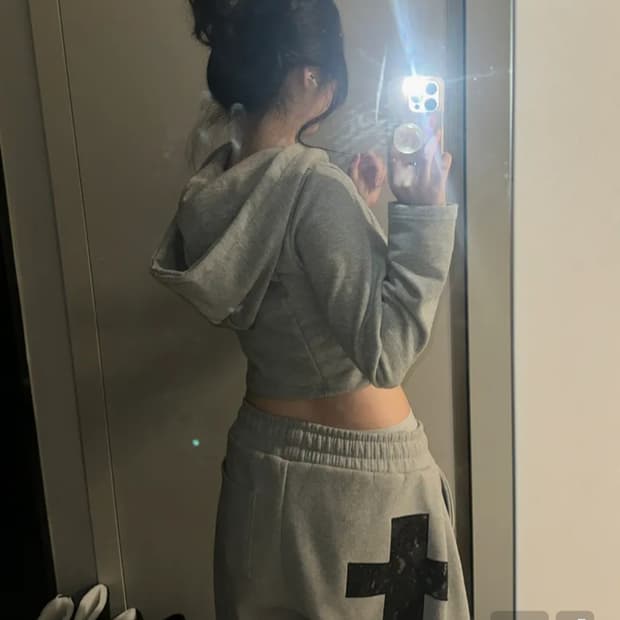 아캄 레이스 패치 스웨트팬츠