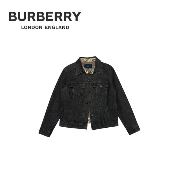 버버리 런던 흑청 데님 자켓