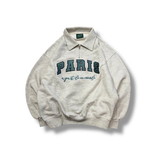 론론 카라 하프집업 티셔츠